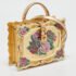 Dolce & Gabbana Gold/Red Rose Painted Wood Dolce Box Top Handle Bag - Image 3