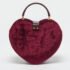 Dolce & Gabbana Burgundy Velvet & Snakeskin Crystal My Heart Box Top Handle Bag - Image 4