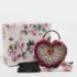 Dolce & Gabbana Burgundy Velvet & Snakeskin Crystal My Heart Box Top Handle Bag - Image 9