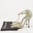Dolce & Gabbana Grey Patent Leather Logo T Ankle Strap Sandals Size 36 - Image 9