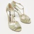 Dolce & Gabbana Grey Patent Leather Logo T Ankle Strap Sandals Size 36 - Image 4