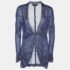 Emporio Armani Navy Blue Perforated Knit Blazer S