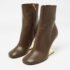 Fendi Brown Leather Fendi First Ankle Boots Size 37 - Image 2