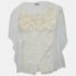 Fendi Cream Patterned Tulle Cape Sleeve Top M - Image 2