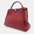 Fendi Burgundy Leather Regular Monster Peekaboo Bag - Image 2