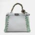 Fendi Blue Leather Peekaboo Regular Bag