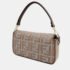 Fendi Brown Jacquard Baguette Shoulder Bag - Image 2