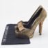 Fendi Metallic Gold Brocade Fabric Deco Peep Toe Bow Platform Pumps Size 37.5 - Image 9