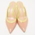 Gianvito Rossi Beige/Green Patent Leather Fanny Mules Size 38.5 - Image 3