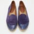 Giorgio Armani Blue Croc Embossed Leather and Suede Espadrille Flats Size 38 - Image 3