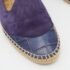 Giorgio Armani Blue Croc Embossed Leather and Suede Espadrille Flats Size 38 - Image 7