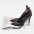 Giuseppe Zanotti Black Leather Horn Zip Back  Pumps Size 38 - Image 9