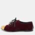 Giuseppe Zanotti Burgundy Velvet Lace Up Loafers Size 37