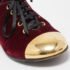 Giuseppe Zanotti Burgundy Velvet Lace Up Loafers Size 37 - Image 7