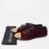 Giuseppe Zanotti Burgundy Velvet Lace Up Loafers Size 37 - Image 9