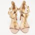 Giuseppe Zanotti Beige Leather Pyramid Studs Embellished Sandals Size 37 - Image 3