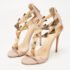 Giuseppe Zanotti Beige Leather Pyramid Studs Embellished Sandals Size 37 - Image 2