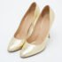 Giuseppe Zanotti Gold Leather Round Toe Pumps Size 40 - Image 2