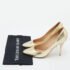 Giuseppe Zanotti Gold Leather Round Toe Pumps Size 40 - Image 10