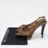 Giuseppe Zanotti Gold/Brown Leather Strappy Platform Sandals Size 39 - Image 9