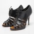 Giuseppe Zanotti Black Leather Oxford Peep Toe Ankle Boots Size 39.5 - Image 2