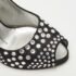 Giuseppe Zanotti Black Satin Crystal Embellished Peep Toe Platform Pumps Size 36 - Image 7