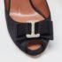 Giuseppe Zanotti Black Satin Bow Embellished Peep Toe Pumps Size 37.5 - Image 7