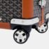 Goyard Black/Tan Goyardine Canvas & Clamecy Cowhide Bourget PM Trolley Case - Image 4