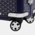 Goyard Navy Blue Goyardine Canvas & Clamecy Cowhide Bourget PM Trolley Case - Image 4