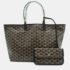 Goyard Black Leather Saint Louis PM Tote Bag