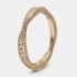 Graff Sprial Pave Diamond 18k Rose Gold Ring Size 49