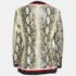 Gucci Cream Snake Printed Leather Jacket M - Image 2