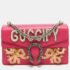 Gucci Magenta Leather Small Guccify Pearl Embellished Dionysus Shoulder Bag
