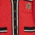 Gucci Red Embellished Pocket Wool Sable Military Jacket M - Image 3