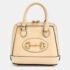 Gucci White Leather Horsebit 1955 Mini Top Handle Bag