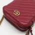 Gucci Burgundy Leather Marmont Chain Crossbody Bag - Image 5
