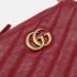 Gucci Burgundy Leather Marmont Chain Crossbody Bag - Image 4