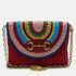 Gucci Red Cotton Horsebit Chain Shoulder Bag