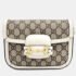 Gucci Beige/Ivory GG Canvas and Leather Horsebit 1955 Mini Bag