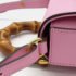 Gucci Pink Leather Mini Bamboo Tote Bag - Image 3