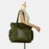 Gucci Green Leather Double G Drawstring Tote Bag - Image 4