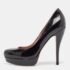 Gucci Black Patent Leather Platform Pumps Size 38.5