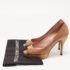 Gucci Brown Patent Leather Cork Platform Peep Toe Pumps Size 37.5 - Image 9