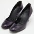 Gucci Purple Patent Leather Wedge Round Toe Pumps Size 36 - Image 2