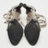 Gucci Grey Satin Crystal Embellished Ankle Wrap Sandals Size 37.5 - Image 6
