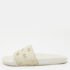 Gucci White GG Laser Cut Rubber Slides Size 38