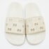 Gucci White GG Laser Cut Rubber Slides Size 38 - Image 3