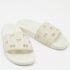 Gucci White GG Laser Cut Rubber Slides Size 38 - Image 4