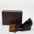 Gucci Black Patent Leather Wedge Round Toe Pumps Size 40 - Image 9