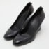 Gucci Black Patent Leather Wedge Round Toe Pumps Size 40 - Image 2